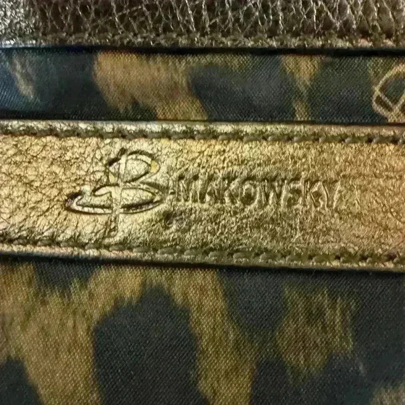 B Macowski Copper Pebble Leather Fringe Studded adjustable Crossbody Boho Bag - Picture 12 of 13